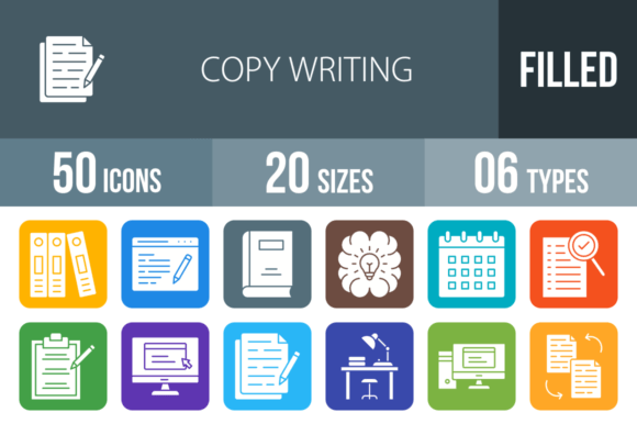 Download 50 Copy Writing Round Corner Icons - Copy Collection