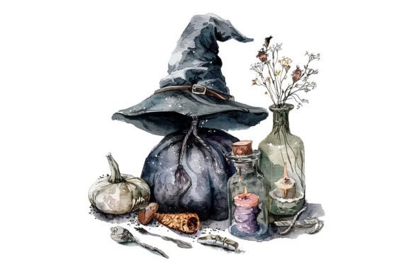 Download Magical Still Life. Watercolor. PNG - Premium Bundle