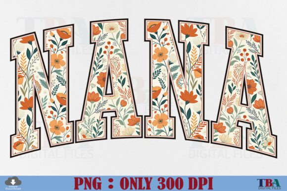 Download Boho Floral Nana PNG, Mother's Day Gift - Nana Collection