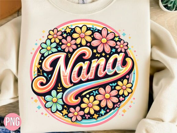 Download Nana Floral Circle Retro Summer Shirt - Nana Collection
