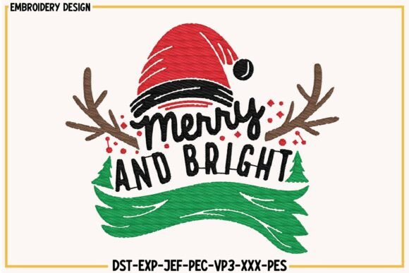 Download Merry and Bright Christmas Embroidery - Premium Resources