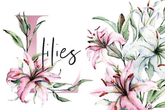 Download Watercolor Flowers Lilies, PNG Files - Lilies Collection